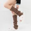 Womens Lolitas Knit Long Socks Leg Warmers Harajuku Boot Socks Winter Warm Ankle Heap Socks Fashion Leg Socks Streetwear