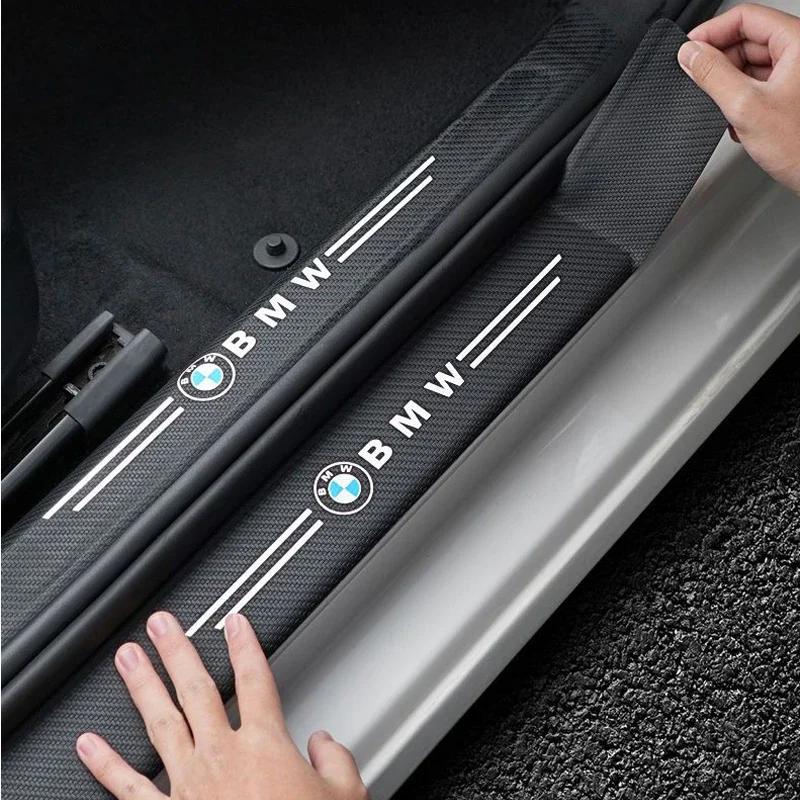 FA8Car Door Sill Plate Sticker Anti-scratch Strip Trunk Protection Decals For BMW M M3 M5 X1 X3 X5 X6 E46 E39 E36 E60 E46 E90 E92