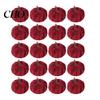 Vintage Style Pumpkin Accents 20 PCS Velvet Decorative Ornaments, Multi-Color Artificial Fall Harvest Decor Orange White Pumpkins for Mantel
