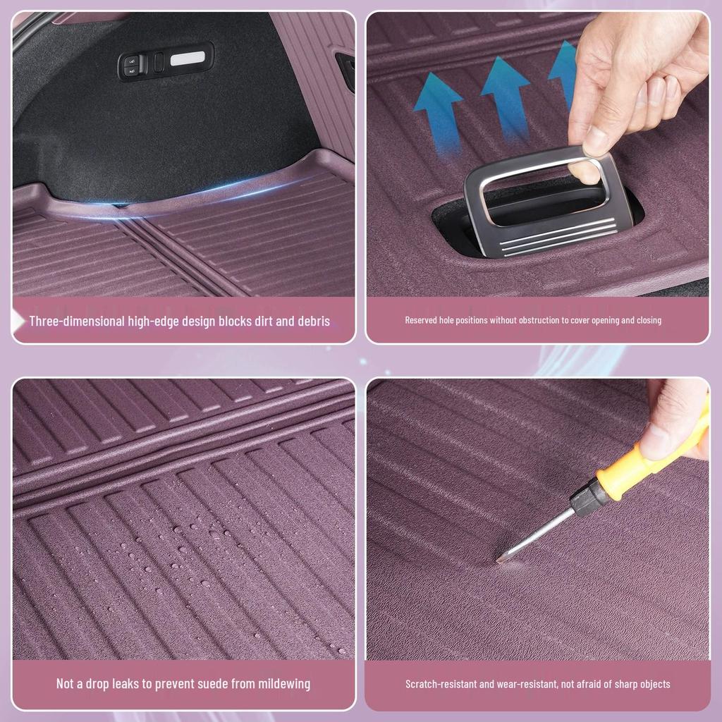 Compatible Xiaomi YU7 Trunk and Backrest Non-Slip Mats - Interior Protection Accessories.