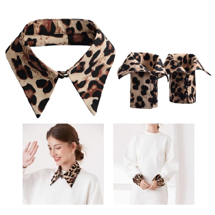 Wedding Parties Vintage Detachable Ruffled Jabot Lapel False Collar and Sleeves Cuffs Set Cosplay Costume Accessories