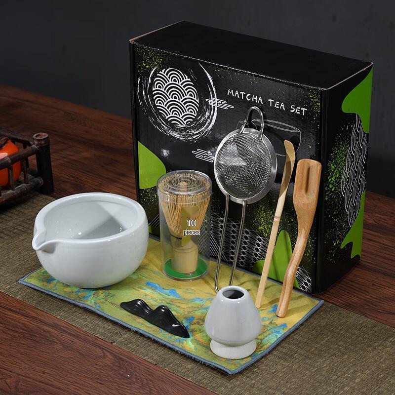 Japanese Ceramic Matcha Tea Ceremony 8-Piece Set