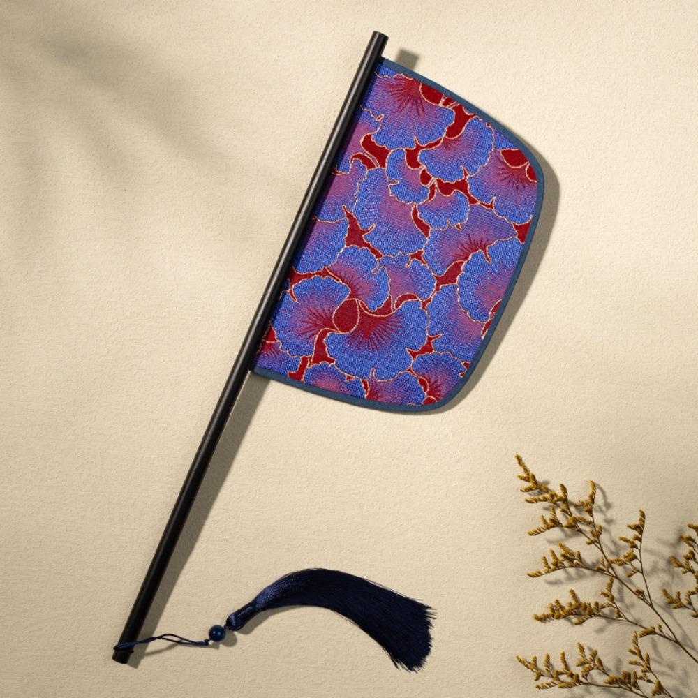 Long Handle Chinese Style Fan Exquisite Decorative Fan Home Decoration Hand Held Fans  Summer