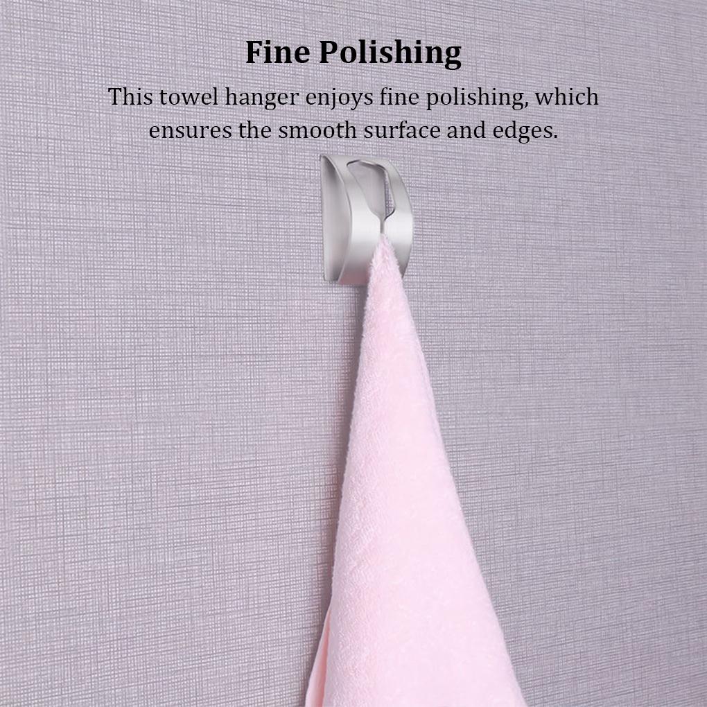 Towel Storage Hanger Household Towels Rack Stainless Steel Bathroom Kitchen Dishcloth Wall Hook Organization Hangers