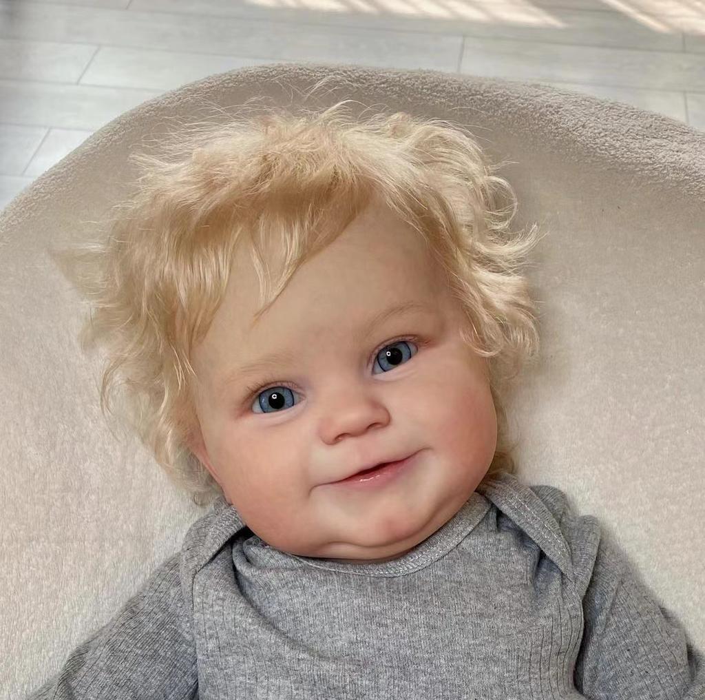 50cm Realistic Baby Doll Full Glue Hair Transplant Rebirth Doll Children Toy Birthday Gift