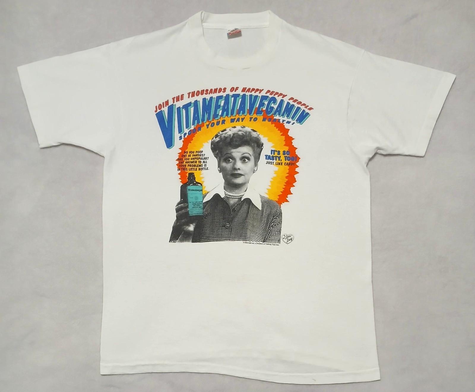 Vintage I Love Lucy T-Shirt XL Vitameatavegamin 1992 Single Stitch Television XXXL