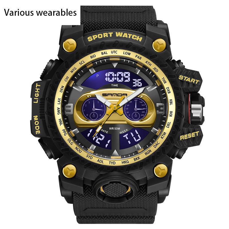 

Новые спортивные часы для активного отдыха, крутые водонепроницаемые электронные часы, модные трендовые часы