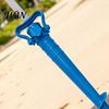 Triangular Handle Umbrella Stake 2Pcs Sun Base with Ground Stake, Screw-in Beach Heavy Duty Holder, Windproof Spiral Stand for Outdoor Yard