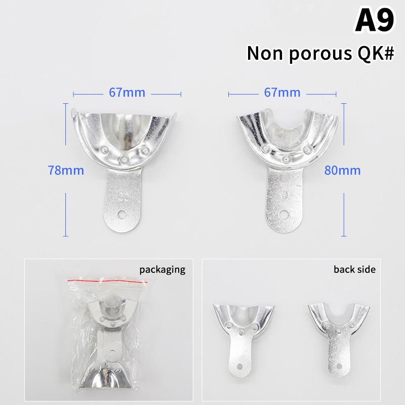 2Pcs Upper And Lower Autoclavable Teeth Tray Teeth Holder Aluminum Alloy Dental Impression Trays Lab Equipment Dentist Tool