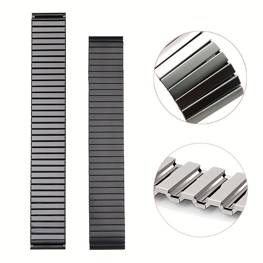 Metal Expansion Bracelet for Xiaomi Huawei Samsung Galaxy Smart Watch Band Stainless Steel Elastic Strap 18mm 20mm 22mm