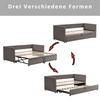 Upholstered Bed Extendable Sofa Bed 90/180x200cm with Slatted Frame, Multifunctional Bed Made of Skin-Friendly Velvet Fabric