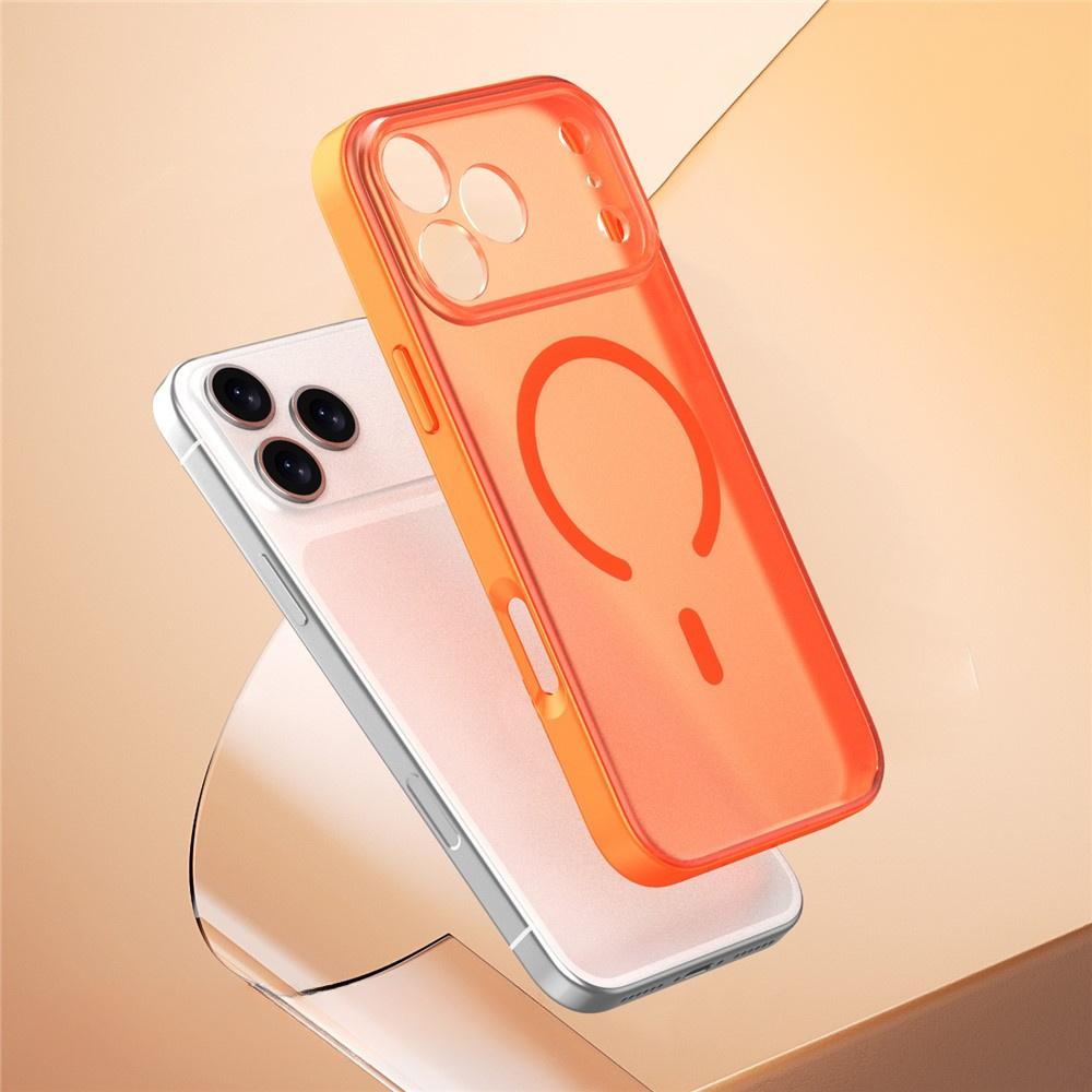 iPhone 17 Pro Case Set, for MagSafe, Matte with Camera Protection, Orange + Glass