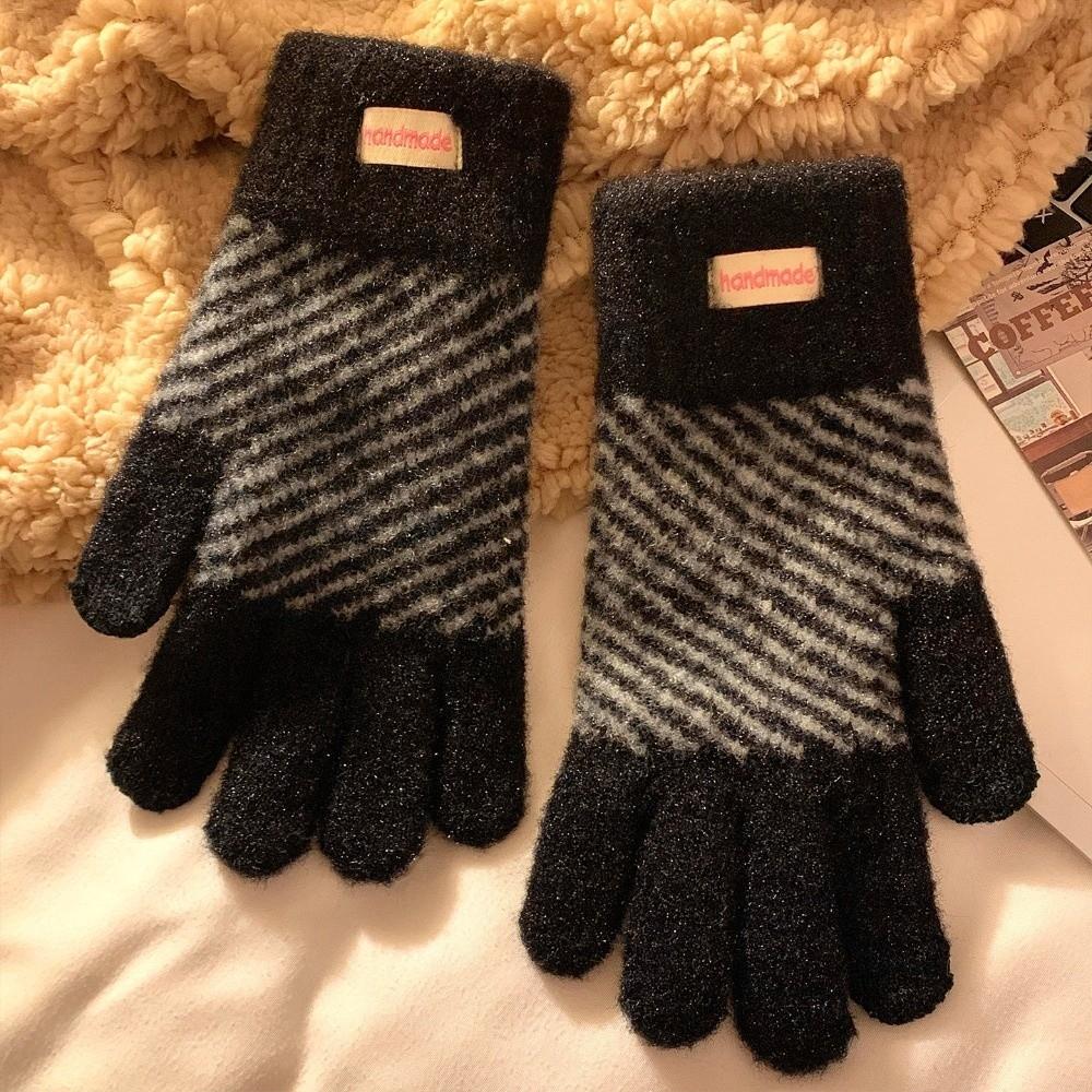 Polyester Winter Touch Screen Gloves One Size Thick Fleece Lined Gloves Cycling