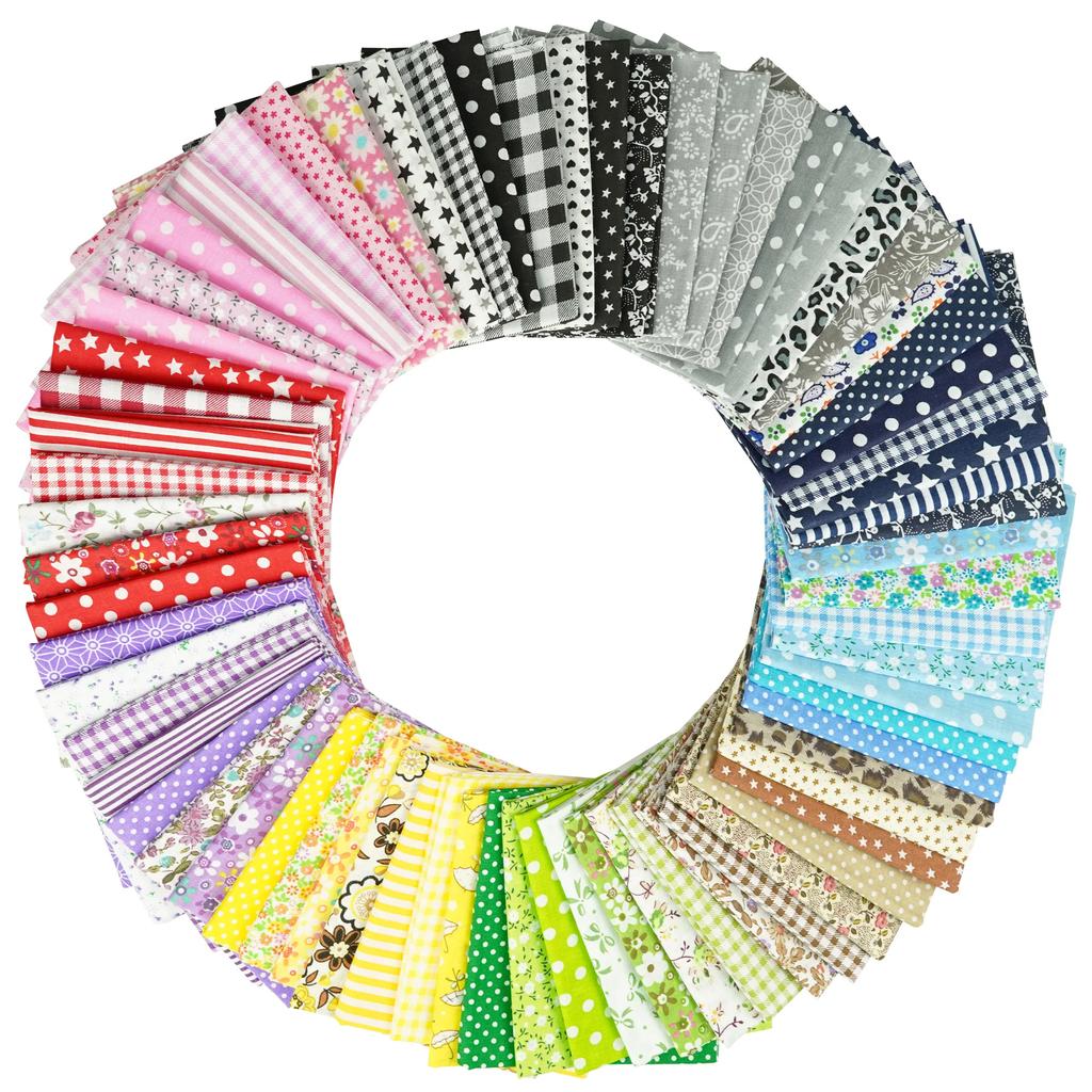 7PCS 25 X 25cm/50 X 50cm Squares Cotton Craft Fabric Cloths for DIY Bundle Patchwork Quilting Sewing Scrapbooking Artcraft