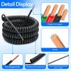 Shrinkable Cable Power Extension Cord 18AWG 4 Cores Spring Spirals Black Cable Telescopic Wire for Industrial/Homes Use