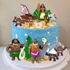 6PCS Moana Princess Cake Toppers, Moana Themed Party Supplies, Cake Toppers for Kids Girls Fans Birthday Baby Shower Decoration
