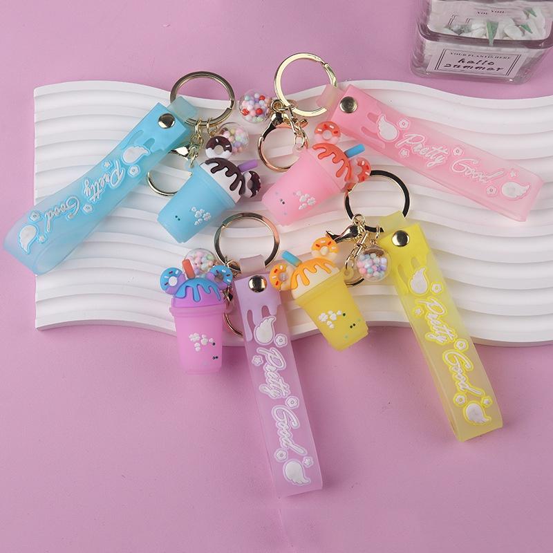 Cute Ice Cream Keychain Pvc Pendant Fashionable Gift Wholesale