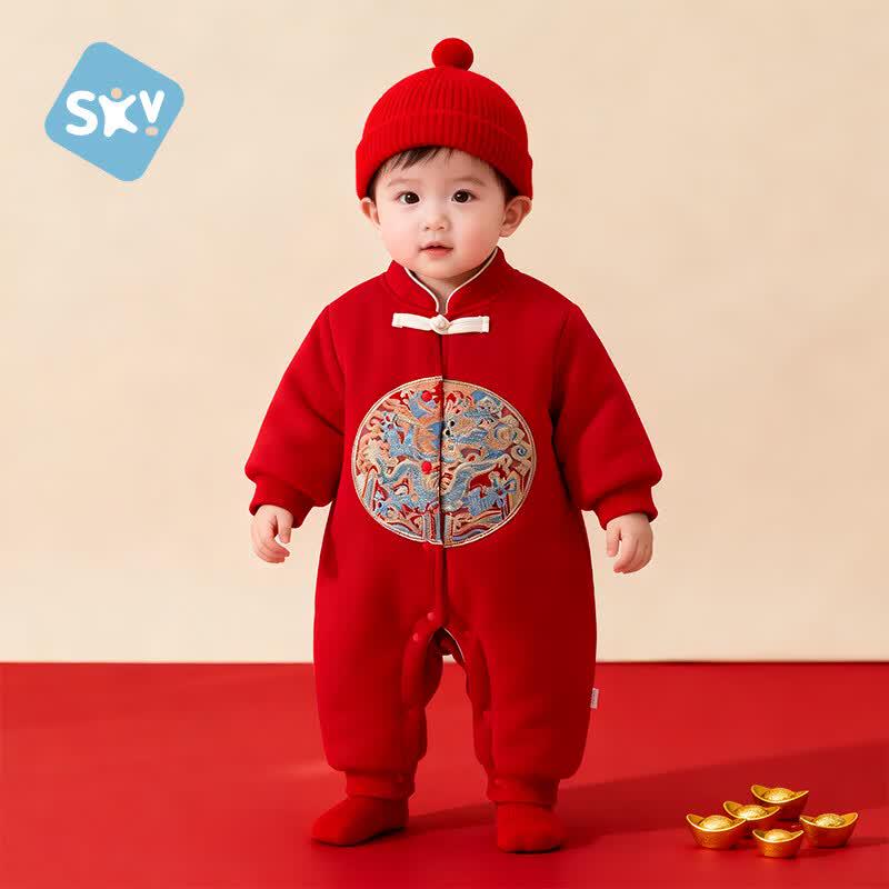 ShubeiYi Baby Padded Chinese Style Romper