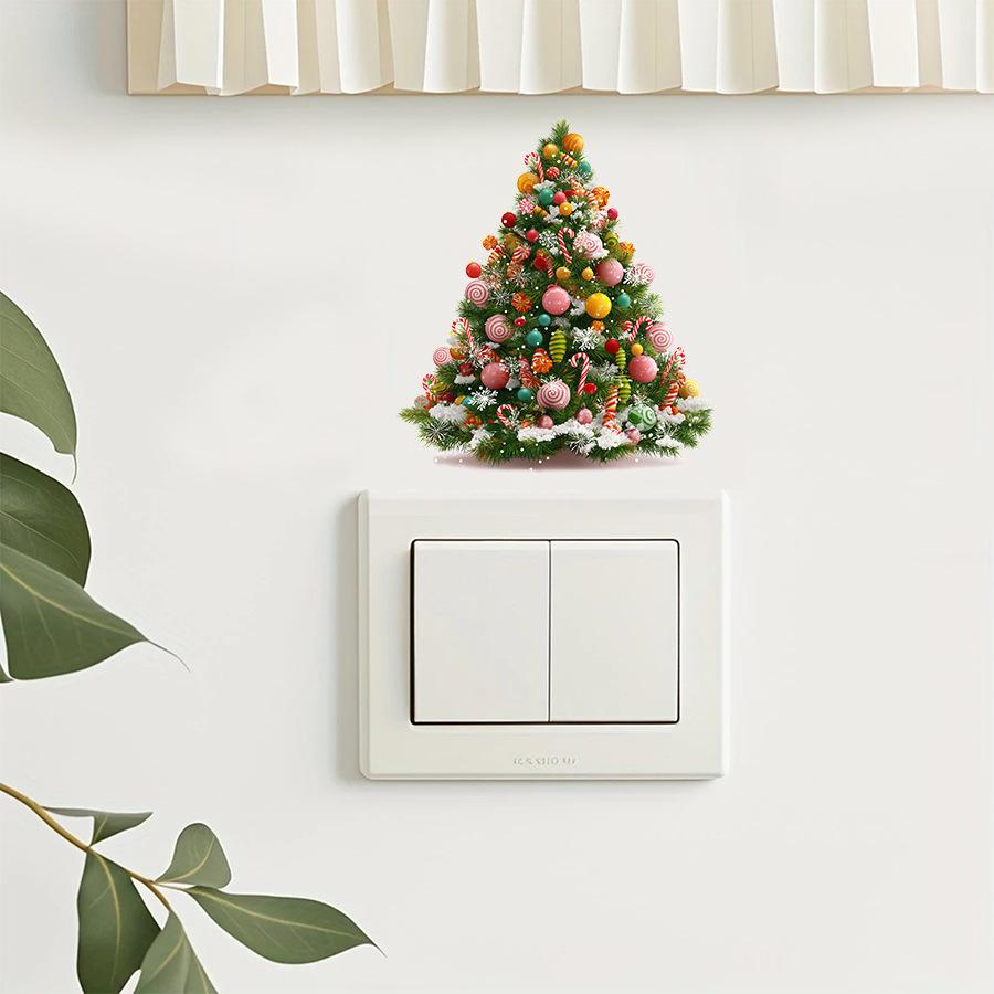 Süßigkeiten Weihnachtsbaum Wandaufkleber, Weihnachtsraum Dekoration Wandaufkleber