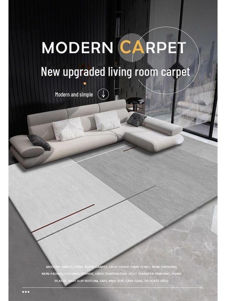 Modern Dirt-Resistant, Easy-Care Crystal Velvet Carpet for Living Room – Wear-Resistant & Non-Slip Design