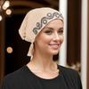 New Modal Rhinestone Band Muslim Turban Hat Inner Hijab Caps Islamic Underscarf Bonnet India Hats Female Headwrap Turbante Mujer