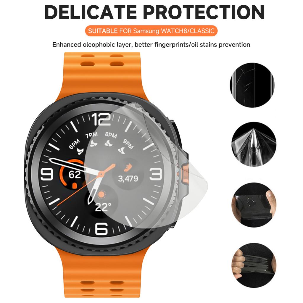 5Pcs Hydrogel Film For Samsung Galaxy Watch 8 Classic 46mm 40mm 44mm Protective Film Protector For Galaxy Watch 7 Ultra 47mm