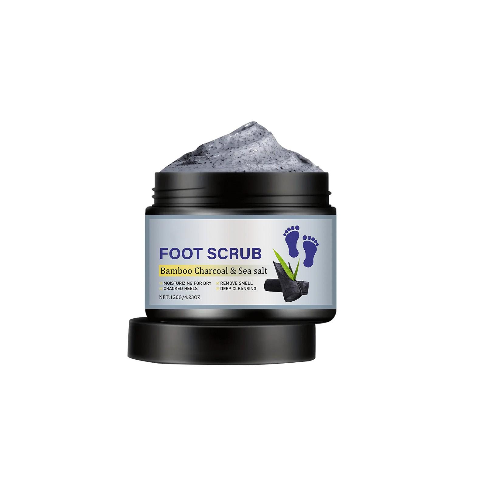 

Угольный морской скраб для ног Массаж Смягчение кутикулы Увлажнение Угольный морской скраб для ног