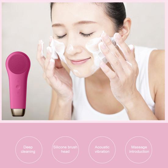 Facial Cleansing Brush Exfoliating Face Scrubber IPX7 Waterproof Rechargeable Gentle Vibration Face