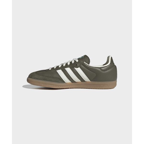 adidas Samba OG Medium Raw Khaki Gum Unisex Sneakers Bruin Off-White JR0890