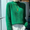 Double-strand Thickened Small Twist Half Turtleneck Cardigan for Women High-string High-density Cashmere Knitted Base Sweater