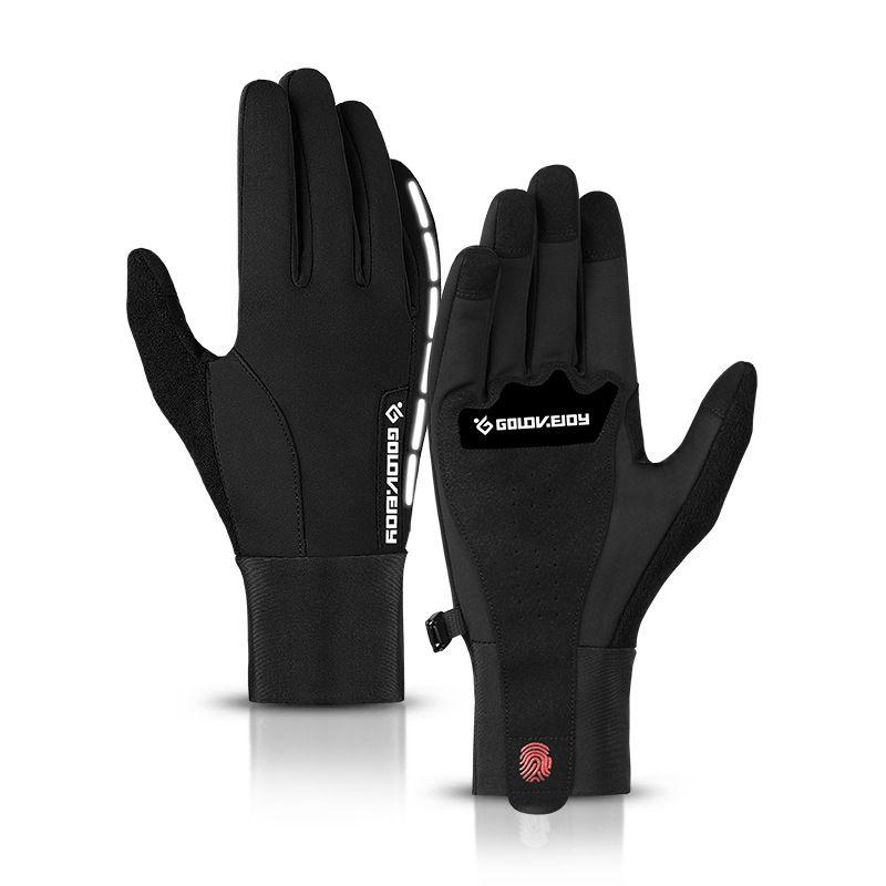

Comfortable Men Winter Warm Windproof Waterproof Anti-slip Thermal Touch Screen Gloves For Outdoor Use M чорний