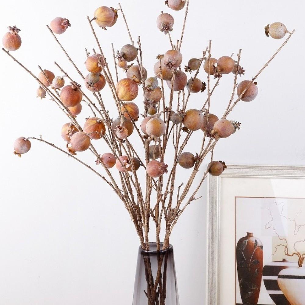Plastic Artificial Pomegranate Branch 8 Fruit Foam Fruits Branches  Chinese New Year Decor