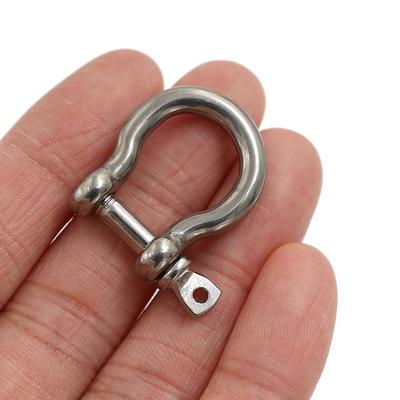 5Pcs M4 304 Stainless Bow Shackle Steel Screw Pin Shackle Bow Rigging