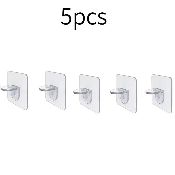 Shelf Support Sticky Nail Self-adhesive Wardrobe Shelf Support Clip Wall Hanging Rack Partition Punch-free Hook Strong Bracket