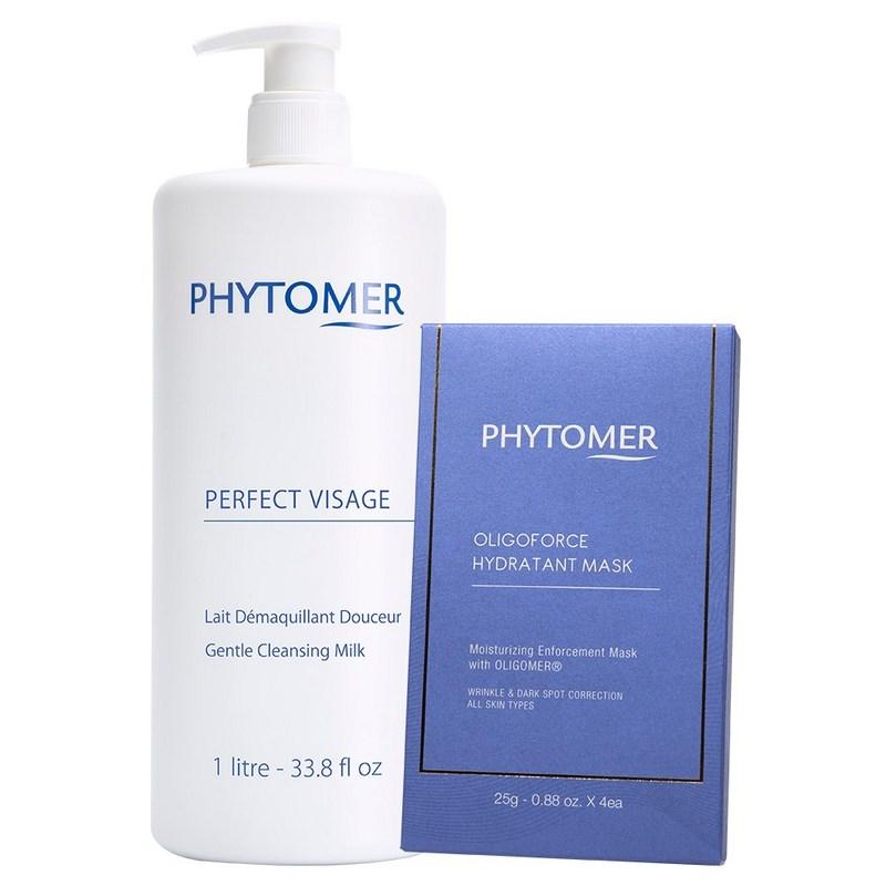 Phytomer Rede Maquillage Cleansing Milk 1000ml Oligoforce Hydratant Pack 1 Box (4 sheets), 1 pcs