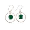 Green Onyx Gemstone 925 Sterling Silver Jewelry Earrings 1.60" For Wedding Gift EE-60-13