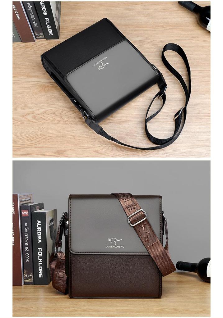 Men's Business Casual Crossbody Briefcase Backpack - Mid-range Luxury, One-Shoulder Hanging Bag, Trendy Youthful Design