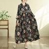 DIMANAF New 2026 Women Plus Size Summer Print Long Dress Cotton Oversize Loose Casual Lady Maxi Vintage Beach Sundress