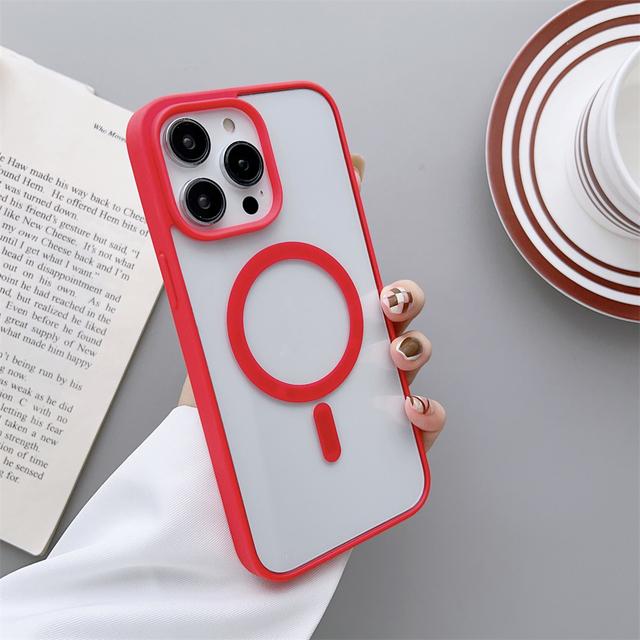 Transparent Matte Armor Magnetic For Magsafe Wireless Charge Case For Iphone 14 13 12 Mini 11 Pro Max Plus X Xs Xr 7 8 Se Coque