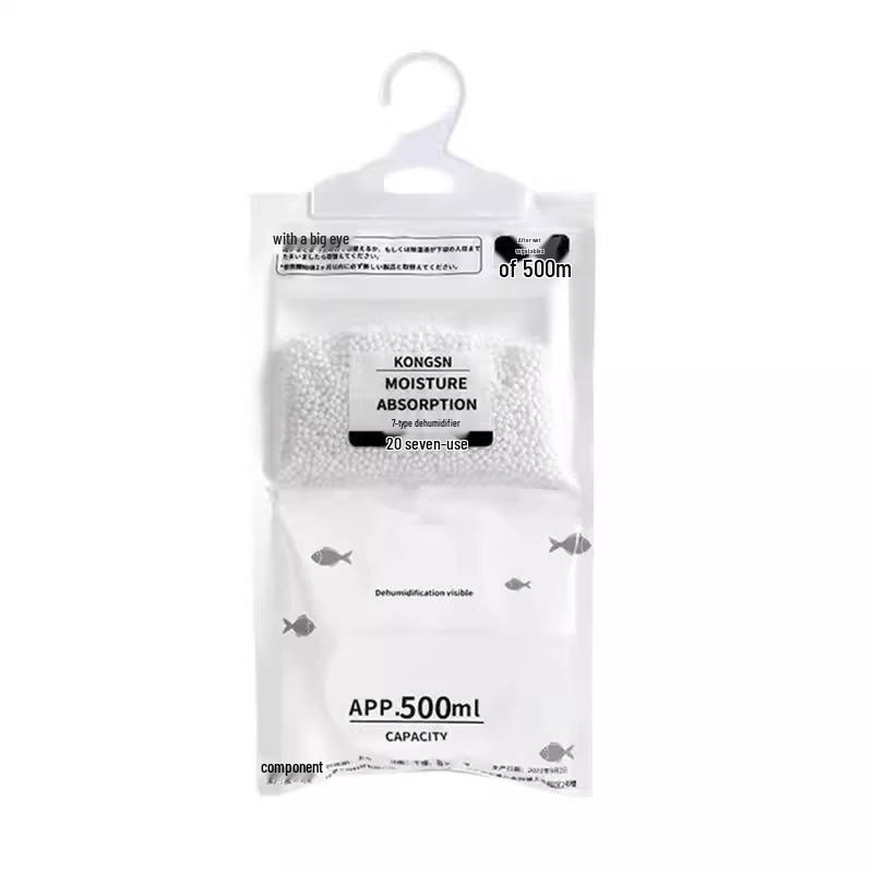 Hanging Moisture-Proof Dehumidifier Bag - Absorbs Water & Prevents Mildew, Ideal for Dorms & Homes (Large Size)