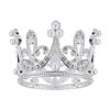 Pärlkristallprinsesskrona - Mini Strass Brudbröllop Nyfödd Baby Krona - Silver