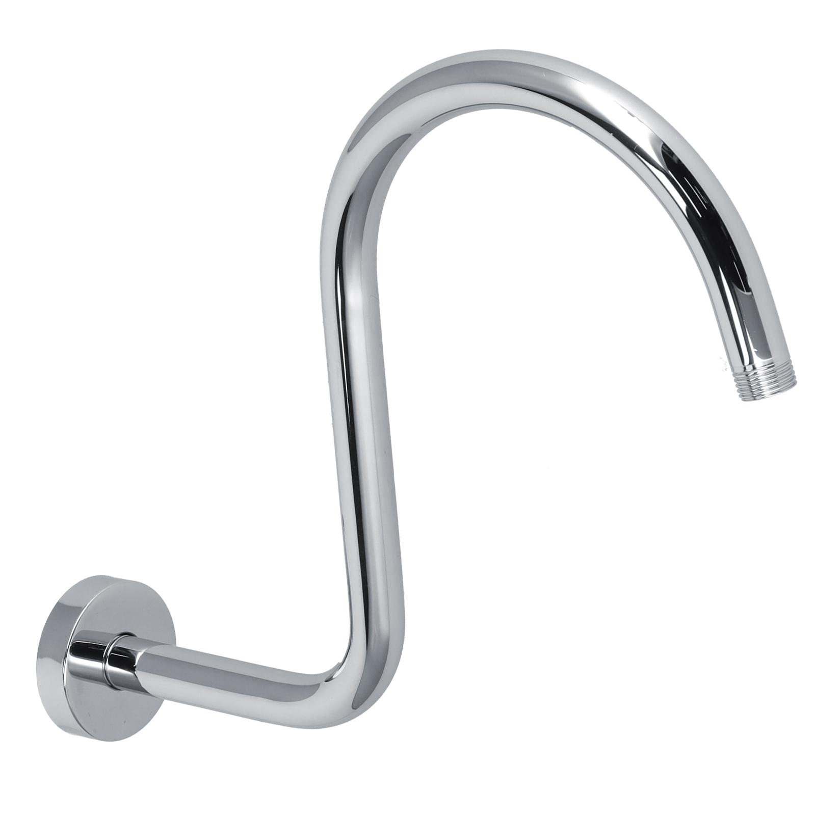 

Shower Arm S Shape Gooseneck Stainless Steel Shower Head Extension Arm Bathroom NPT Shower Head Arm for Home233