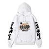 Haikyuu MSBY Black Jackal Anime Character Unisex Fleece Hoodie Vertical Japanese Letter Sleeve Volleyball Long Sleeve Pullover Sweatshirt