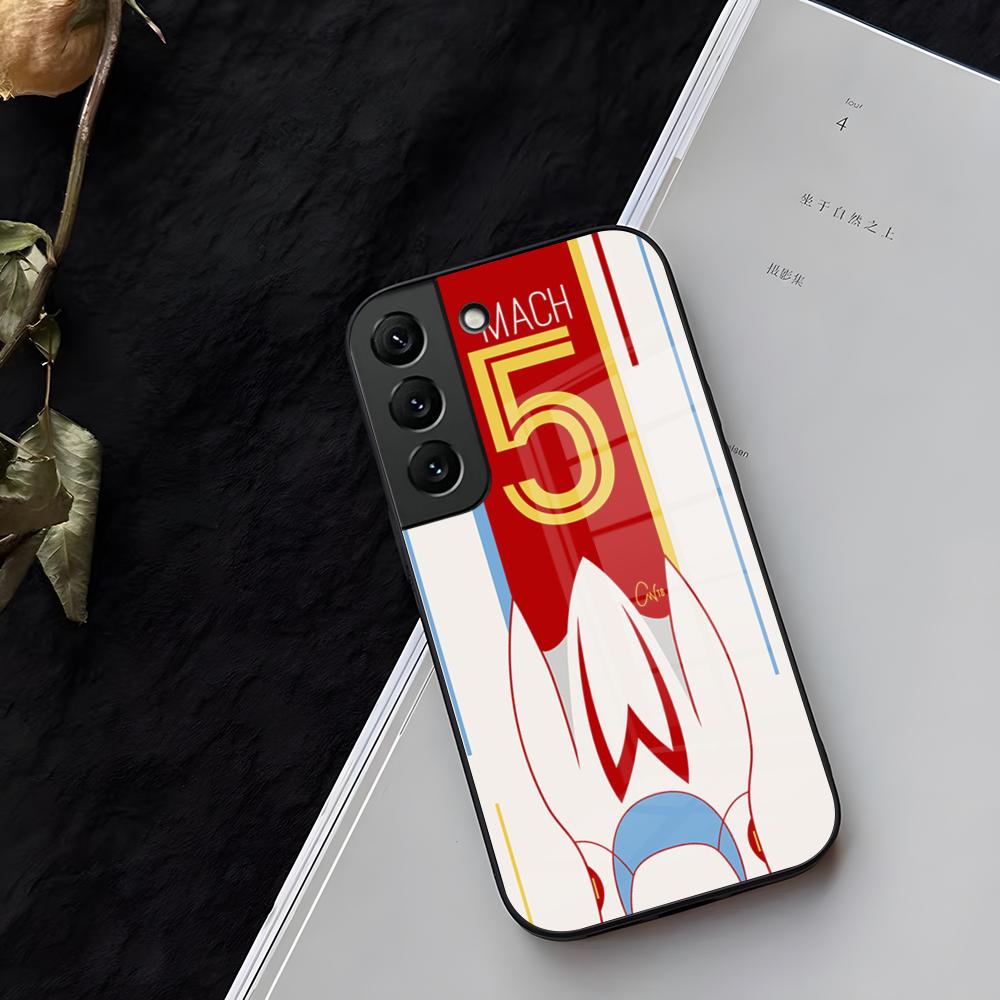 Anime Speed Racer Mach FIVE Phone Case Glass For Samsung Galaxy S21 S26 S25 S22 S20 S24 S23 Ultra Fe Plus A16 A34 A54 A24 A53 Co