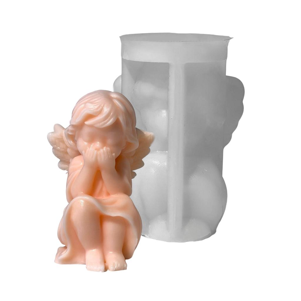 3D Angel Candle Crafting Mold Silicone Mould for Unique Handmade Crafts Epoxy Resin Desktop Decoration Making Mold