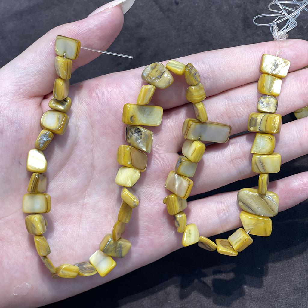 3 Strands/Pack, Natural Freshwater Shell Irregular Chip Beads 10-22mm 38cm Flat Slice Loose Beads For DIY Necklace Bracelet Jewelry Making