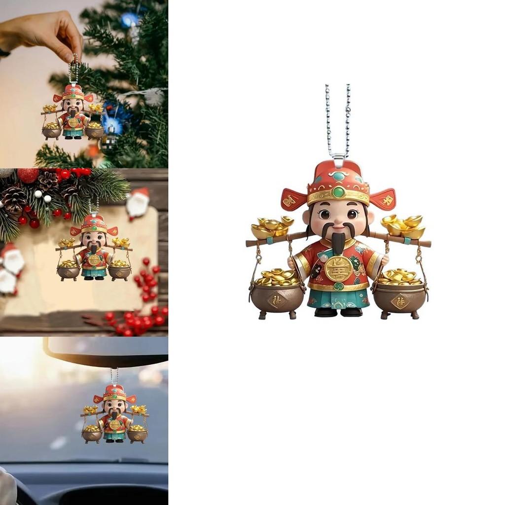 Car Interior Acrylic Decor With Cartoon God Of Wealth Style For Home And Vehicle Decoration