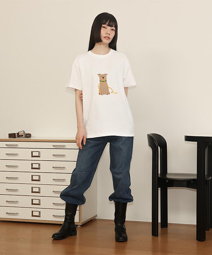 Artist Ttunu Kimming, Dog Leash Short-Sleeved T-Shirt