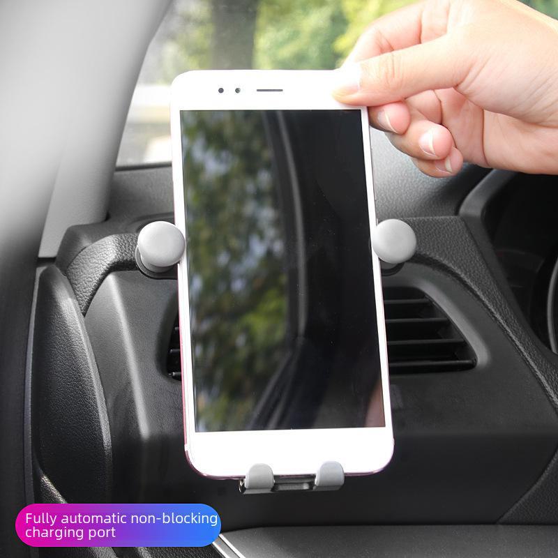 Uniwersalny uchwyt samochodowy na telefon z wylotem powietrza o konstrukcji grawitacyjnej do nawigacji i telefonów komórkowych