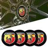 4 stuks 56 mm Auto Embleem Auto Wiel Center Naafdoppen Sticker Accessoires Voor Fiat Abarth 500e Panda Tipo FR Argo Freemont Viaggio Bravo